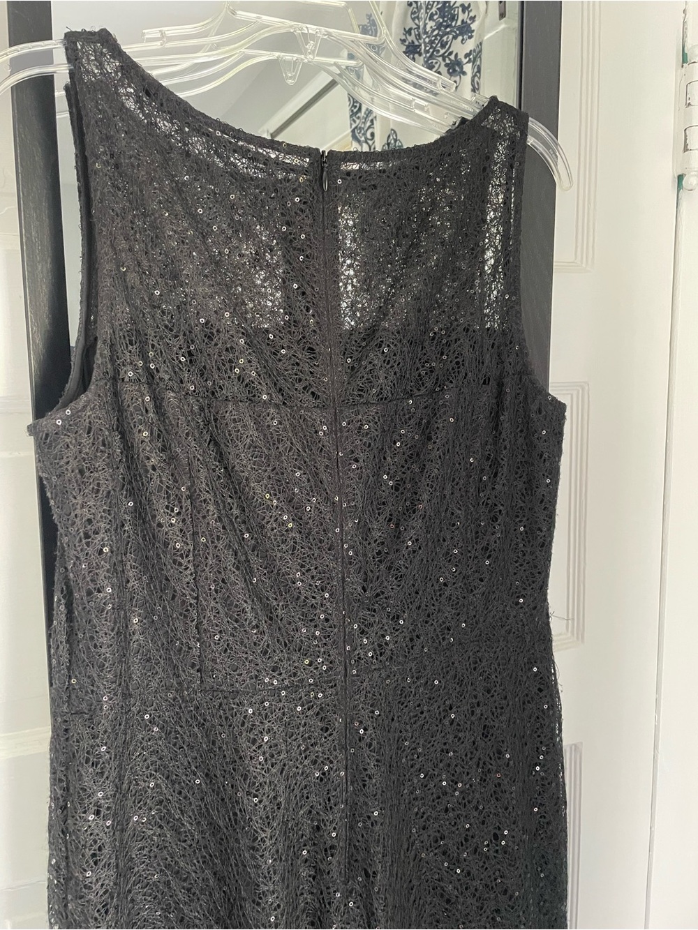 Stunning St. John Black Sleeveless Sequin Evening Dress - Picture 3 of 4